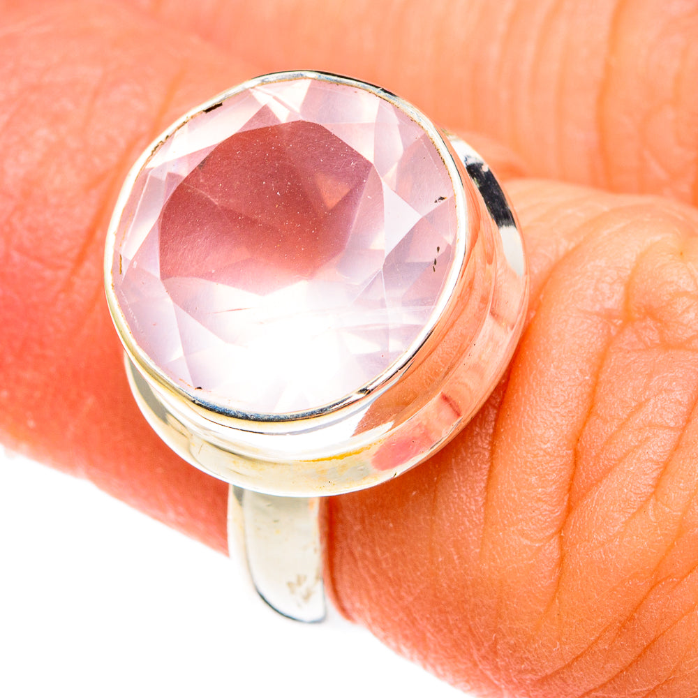Rose Quartz Rings handcrafted by Anasilvercos - RING77798