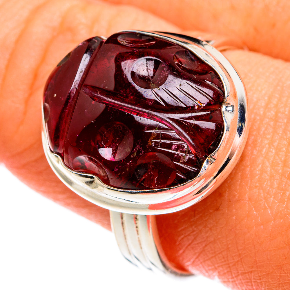 Garnet Rings handcrafted by Anasilvercos - RING77801