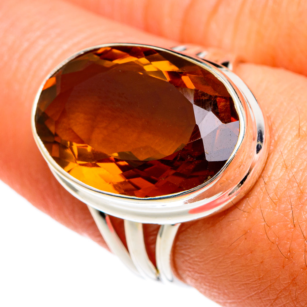 Mandarin Citrine Rings handcrafted by Anasilvercos - RING77828