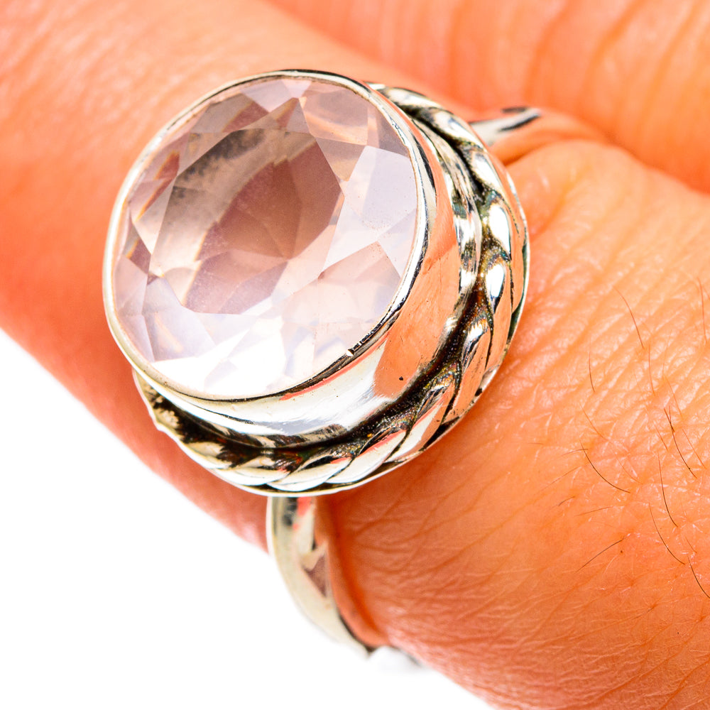 Rose Quartz Rings handcrafted by Anasilvercos - RING77832