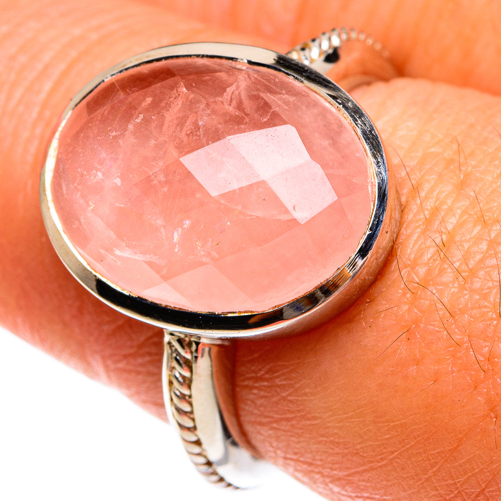 Rose Quartz Rings handcrafted by Anasilvercos - RING77864