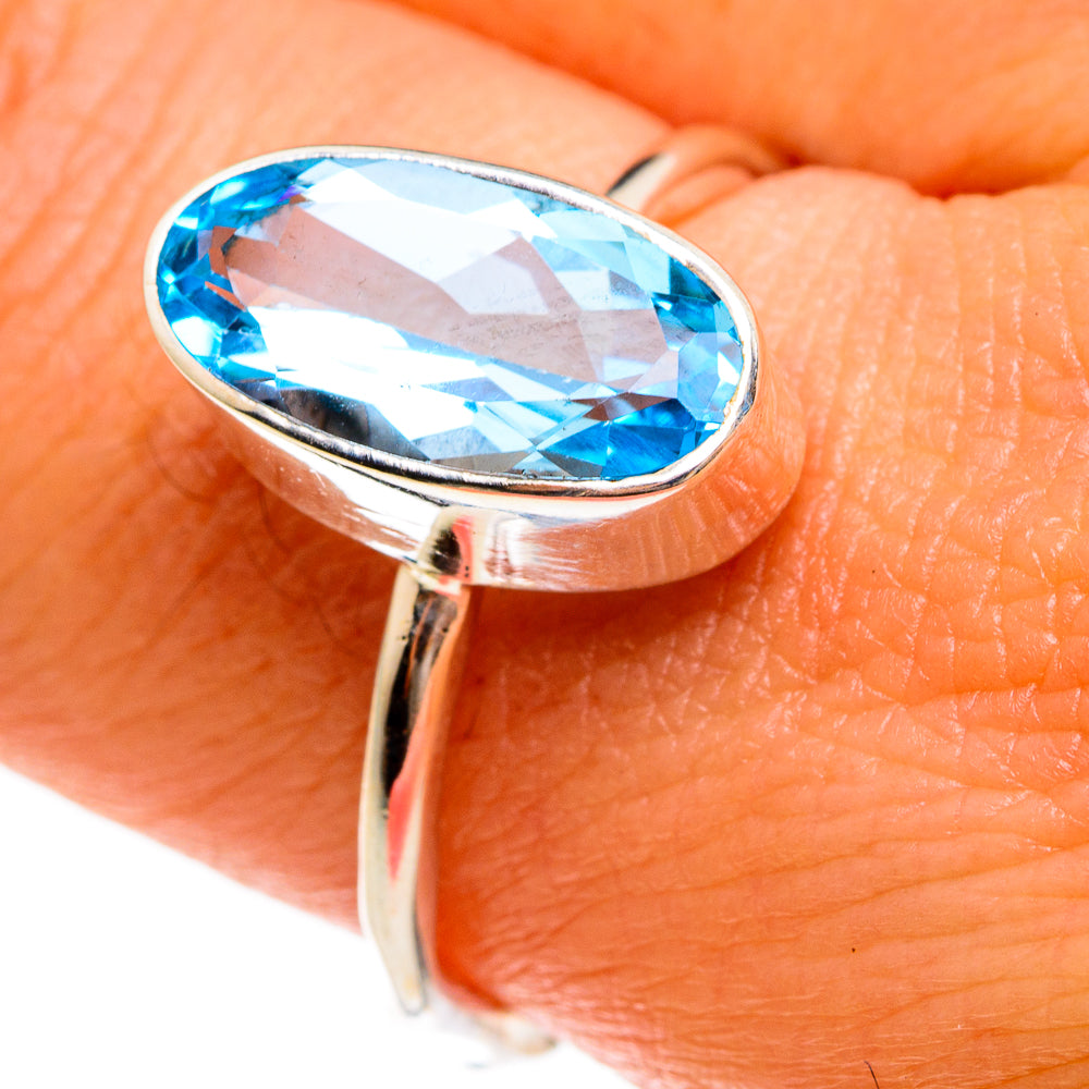 Blue Topaz Rings handcrafted by Anasilvercos - RING77879