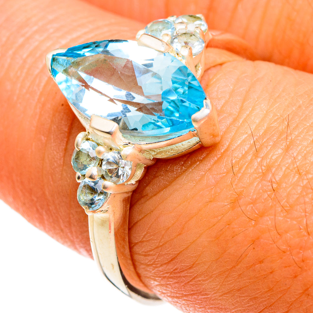 Blue Topaz Rings handcrafted by Anasilvercos - RING77883
