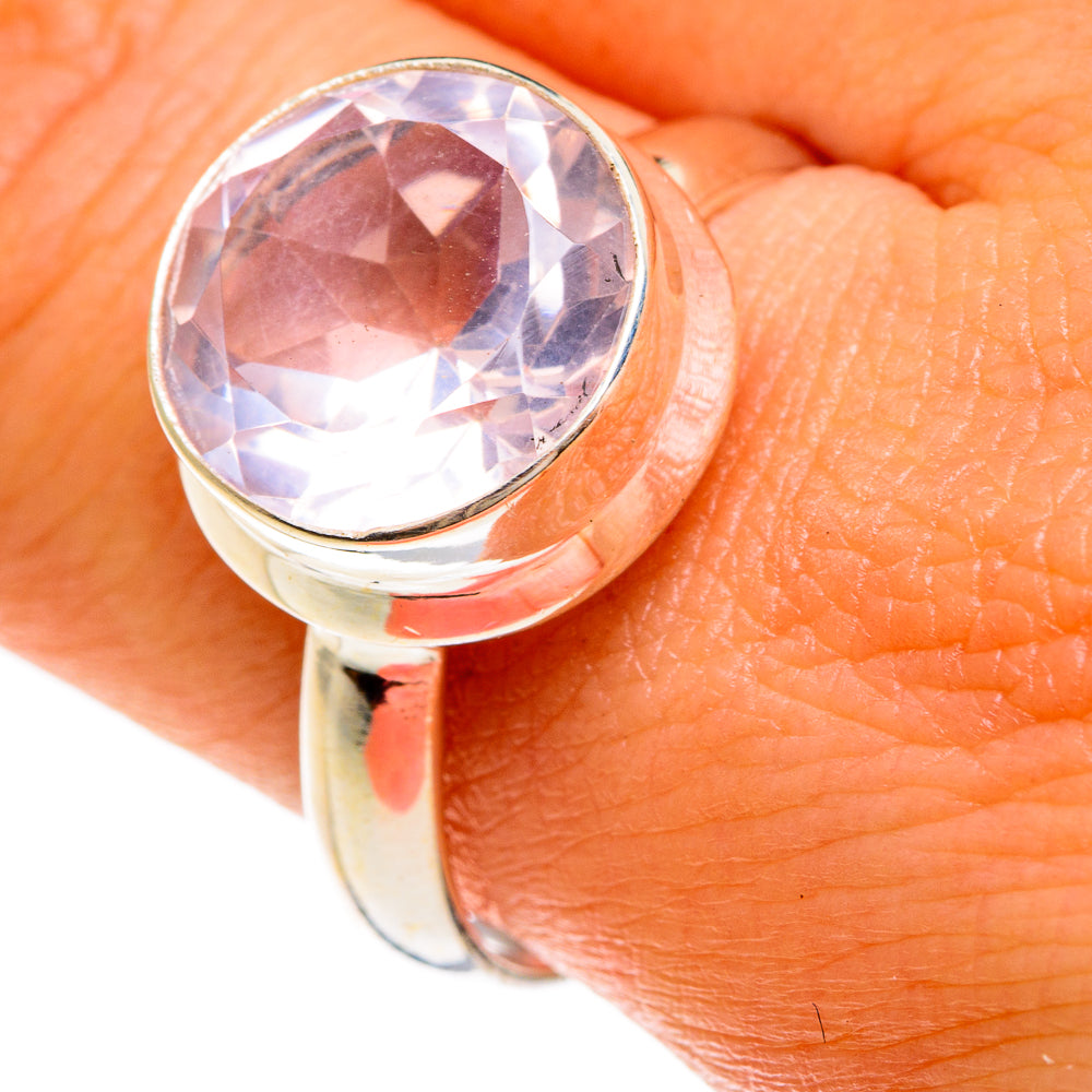 Rose Quartz Rings handcrafted by Anasilvercos - RING77892