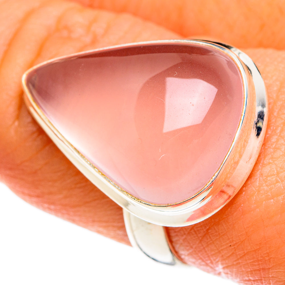 Rose Quartz Rings handcrafted by Anasilvercos - RING77894