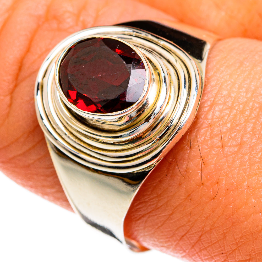 Garnet Rings handcrafted by Anasilvercos - RING77896