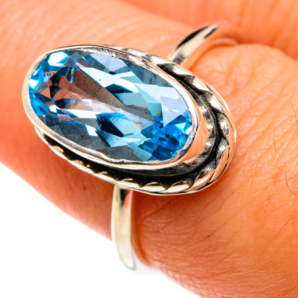 Blue Topaz Rings handcrafted by Anasilvercos - RING77909