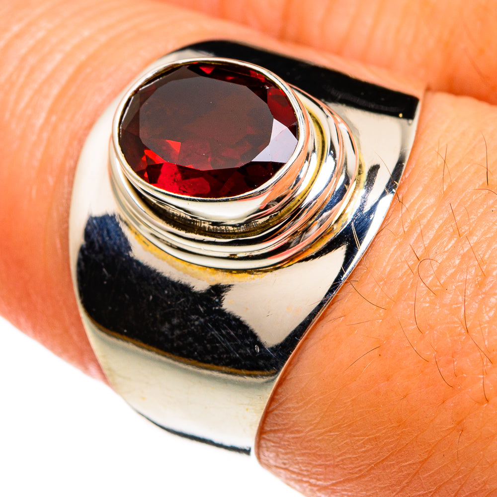 Garnet Rings handcrafted by Anasilvercos - RING77928