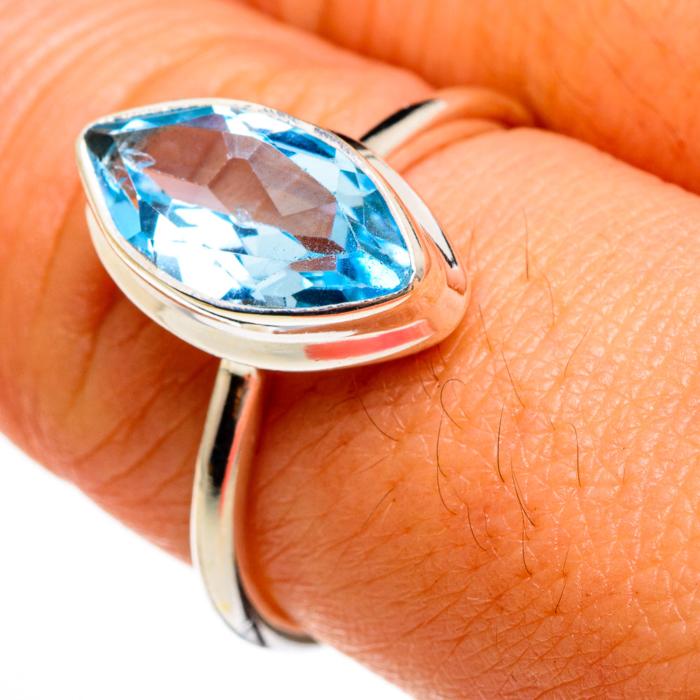 Blue Topaz Rings handcrafted by Anasilvercos - RING77948