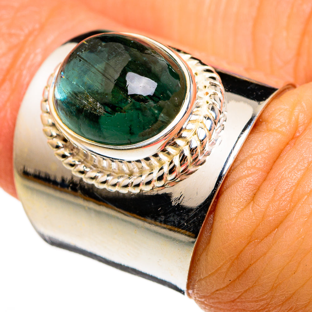 Green Tourmaline Rings handcrafted by Anasilvercos - RING77950