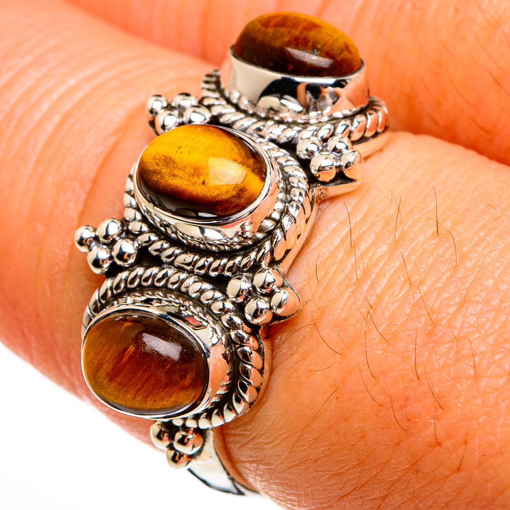 Tiger Eye Rings handcrafted by Anasilvercos - RING77951