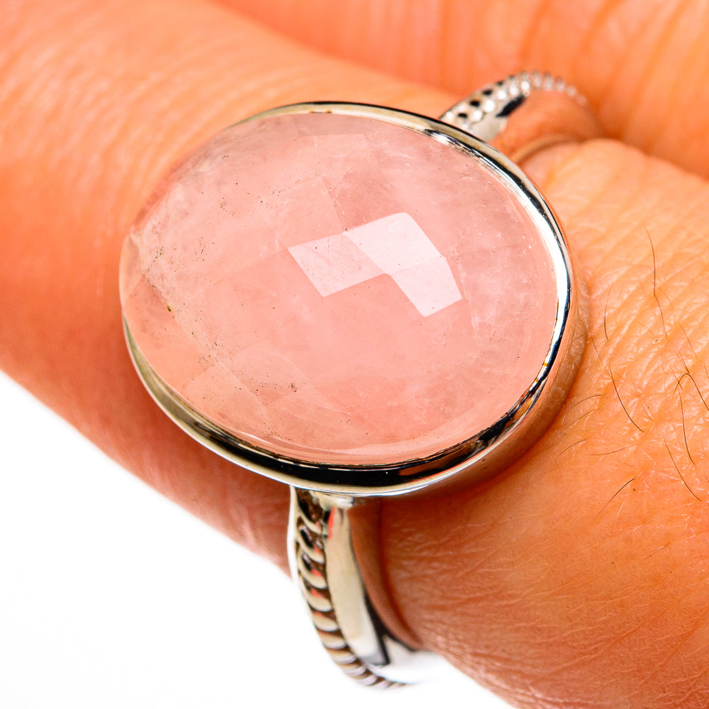 Rose Quartz Rings handcrafted by Anasilvercos - RING77960