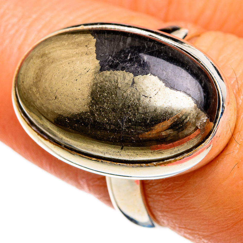 Pyrite In Magnetite (Healer's Gold) Rings handcrafted by Anasilvercos - RING77967