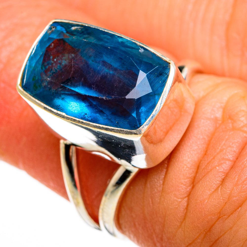Blue Fluorite Rings handcrafted by Anasilvercos - RING77979