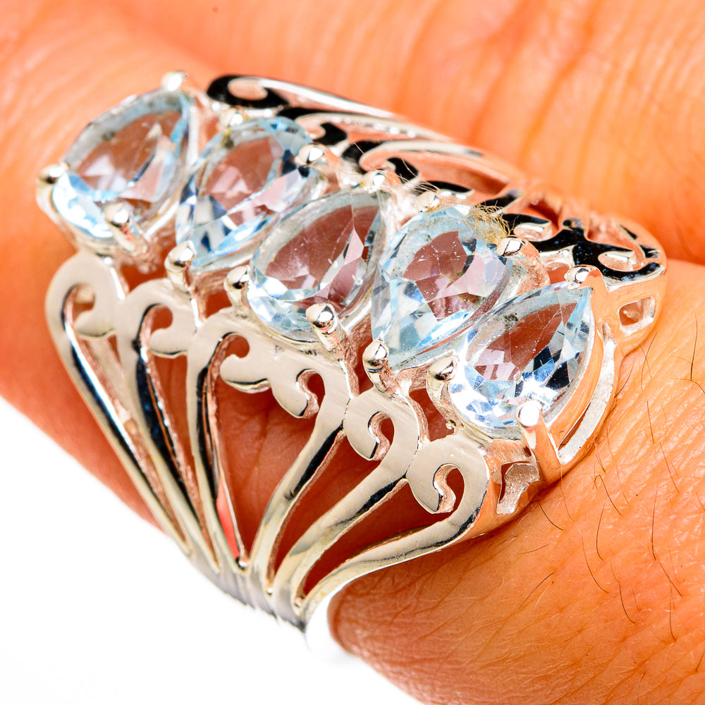 Blue Topaz Rings handcrafted by Anasilvercos - RING77981