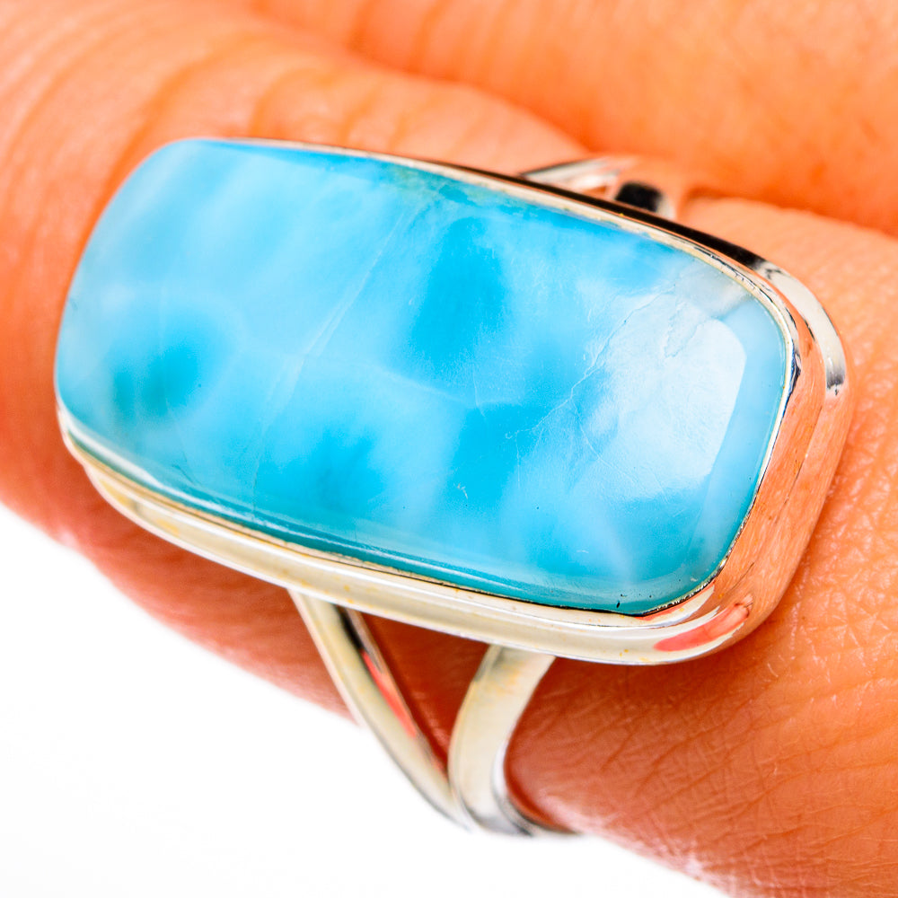 Larimar Rings handcrafted by Anasilvercos - RING77984