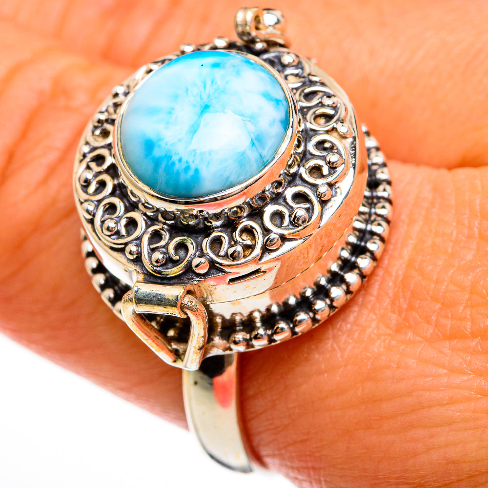 Larimar Rings handcrafted by Anasilvercos - RING77990