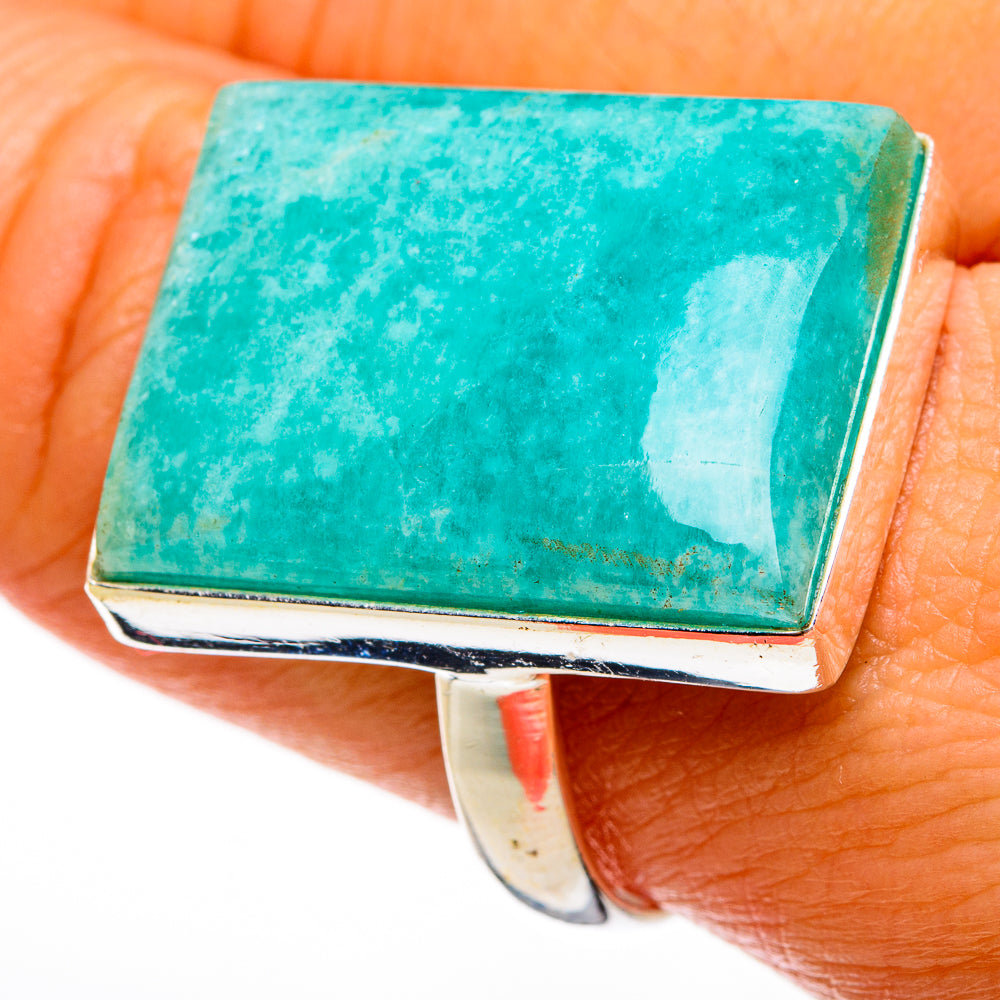 Peruvian Amazonite Rings handcrafted by Anasilvercos - RING77991