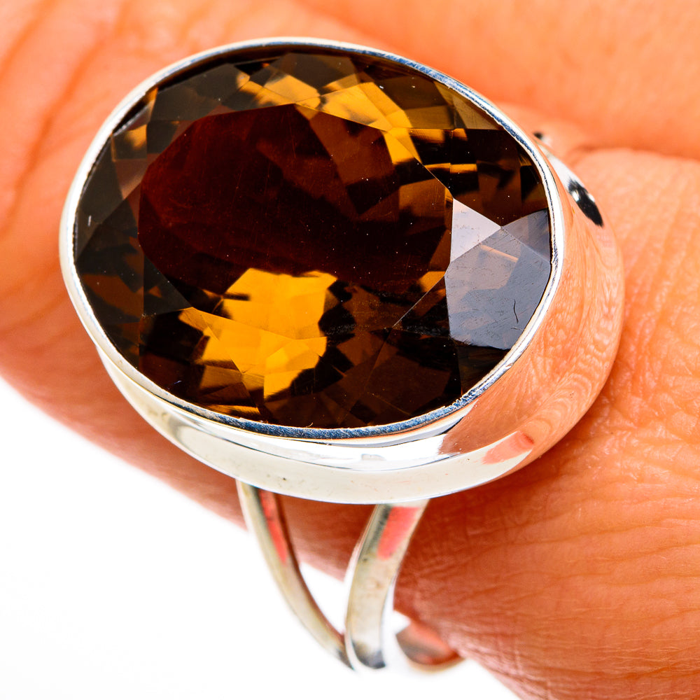 Smoky Quartz Rings handcrafted by Anasilvercos - RING77997