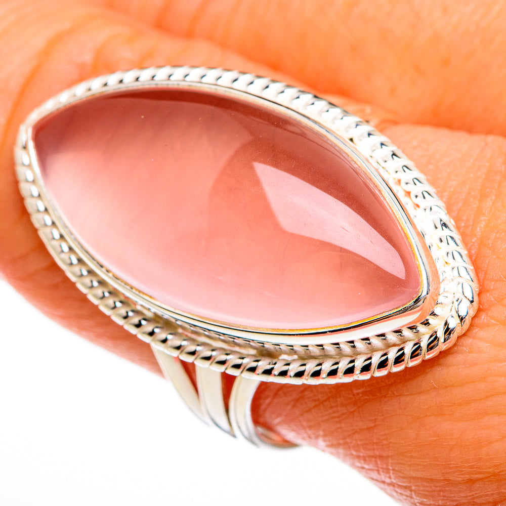 Rose Quartz Rings handcrafted by Anasilvercos - RING78005