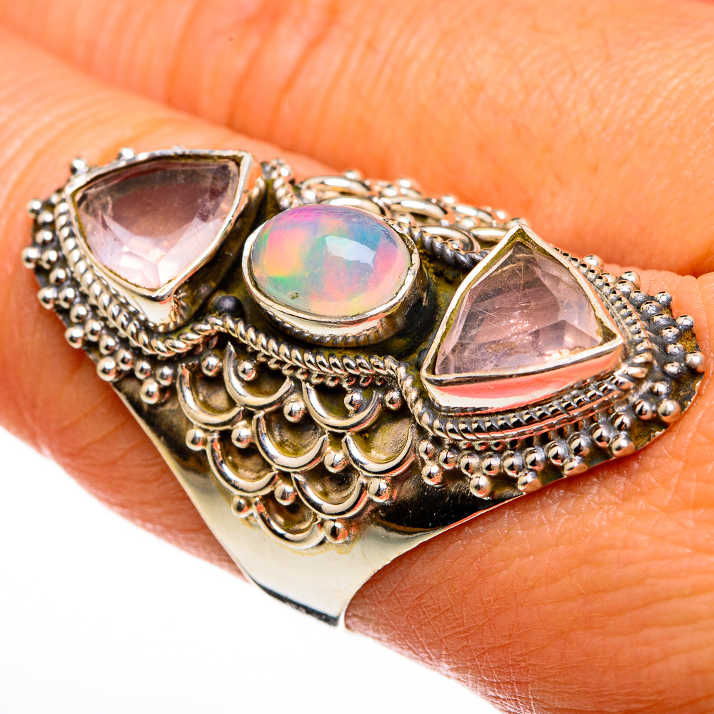 Ethiopian Opal Rings handcrafted by Anasilvercos - RING78022