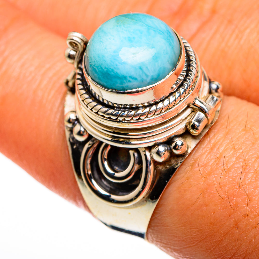 Larimar Rings handcrafted by Anasilvercos - RING78034