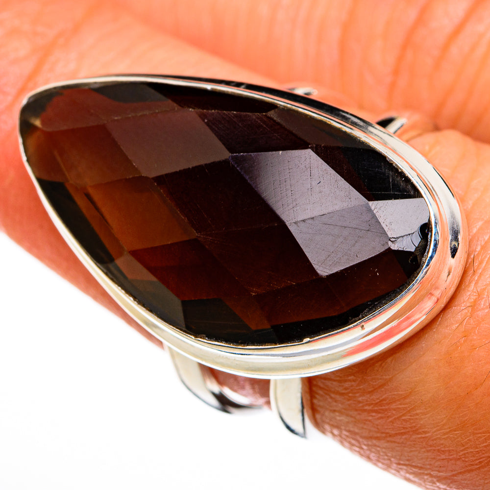 Smoky Quartz Rings handcrafted by Anasilvercos - RING78043