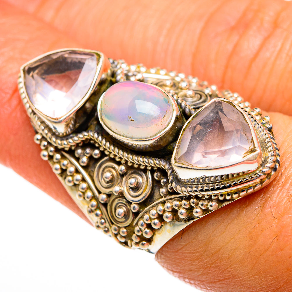 Ethiopian Opal Rings handcrafted by Anasilvercos - RING78065