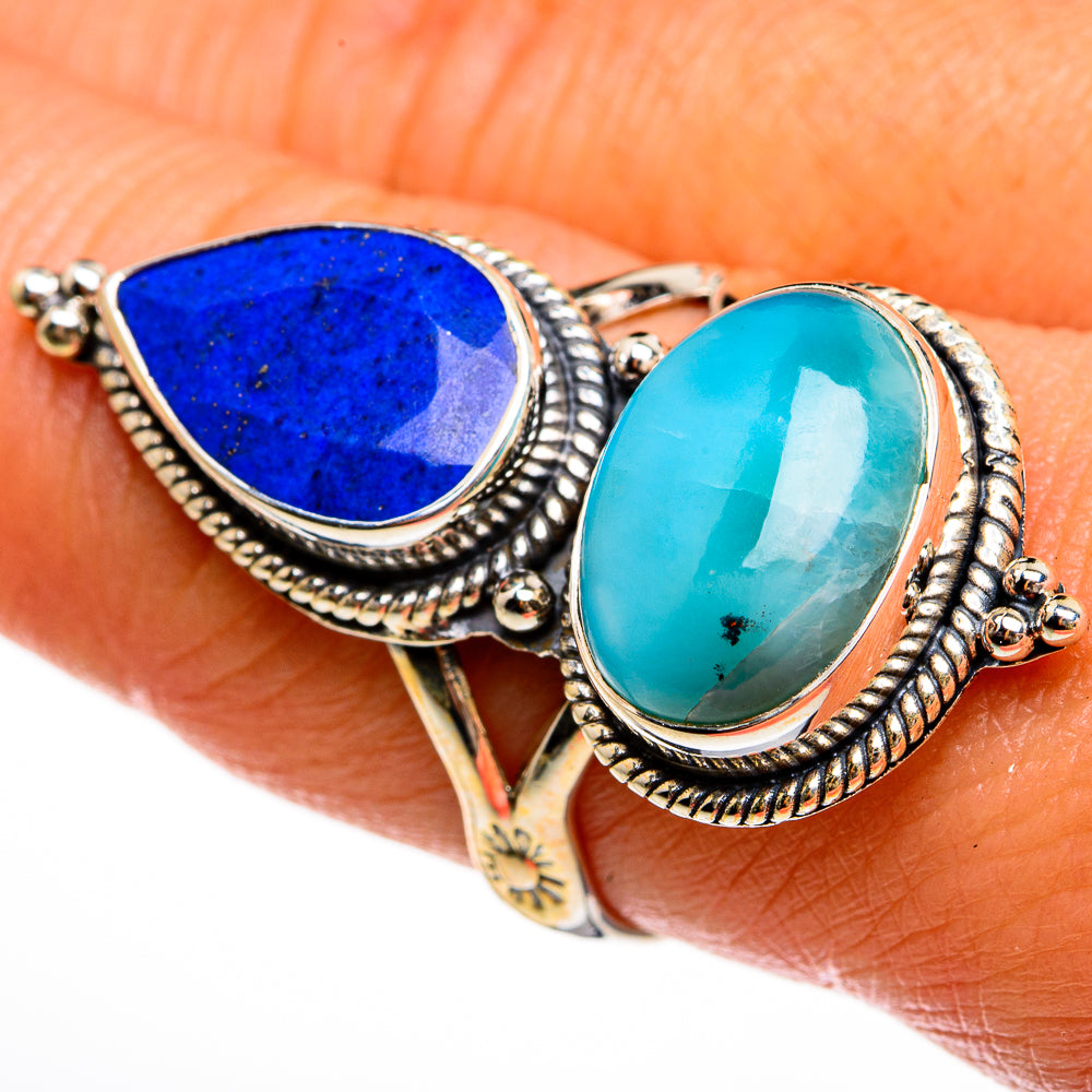 Larimar Rings handcrafted by Anasilvercos - RING78075