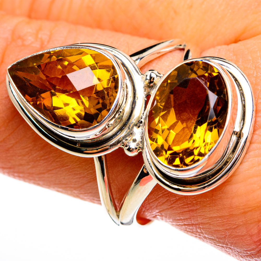Mandarin Citrine Rings handcrafted by Anasilvercos - RING78088