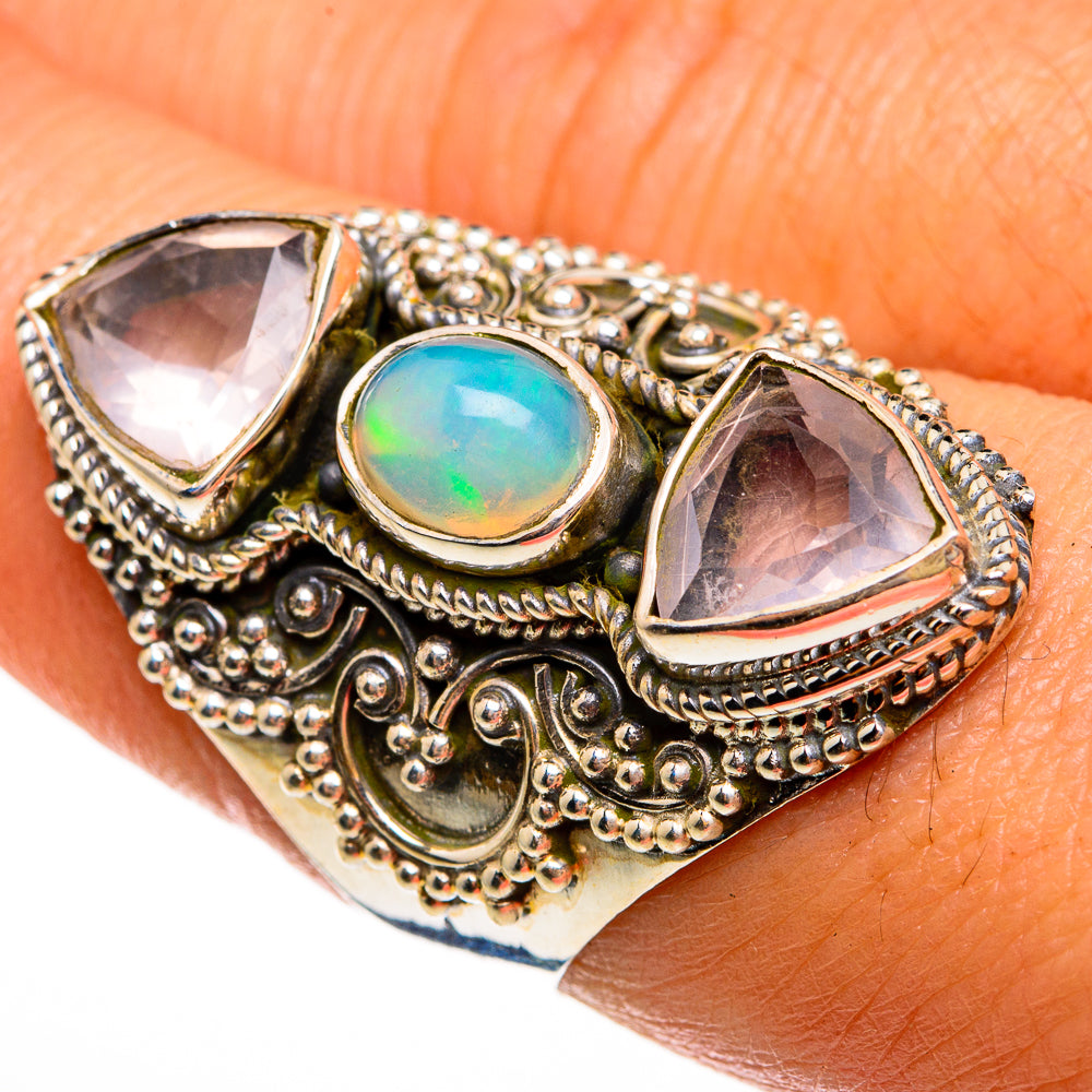 Ethiopian Opal Rings handcrafted by Anasilvercos - RING78105