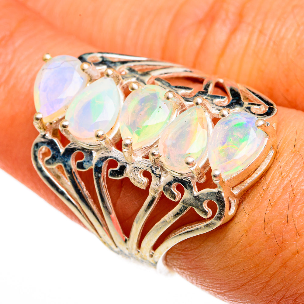 Ethiopian Opal Rings handcrafted by Anasilvercos - RING78107