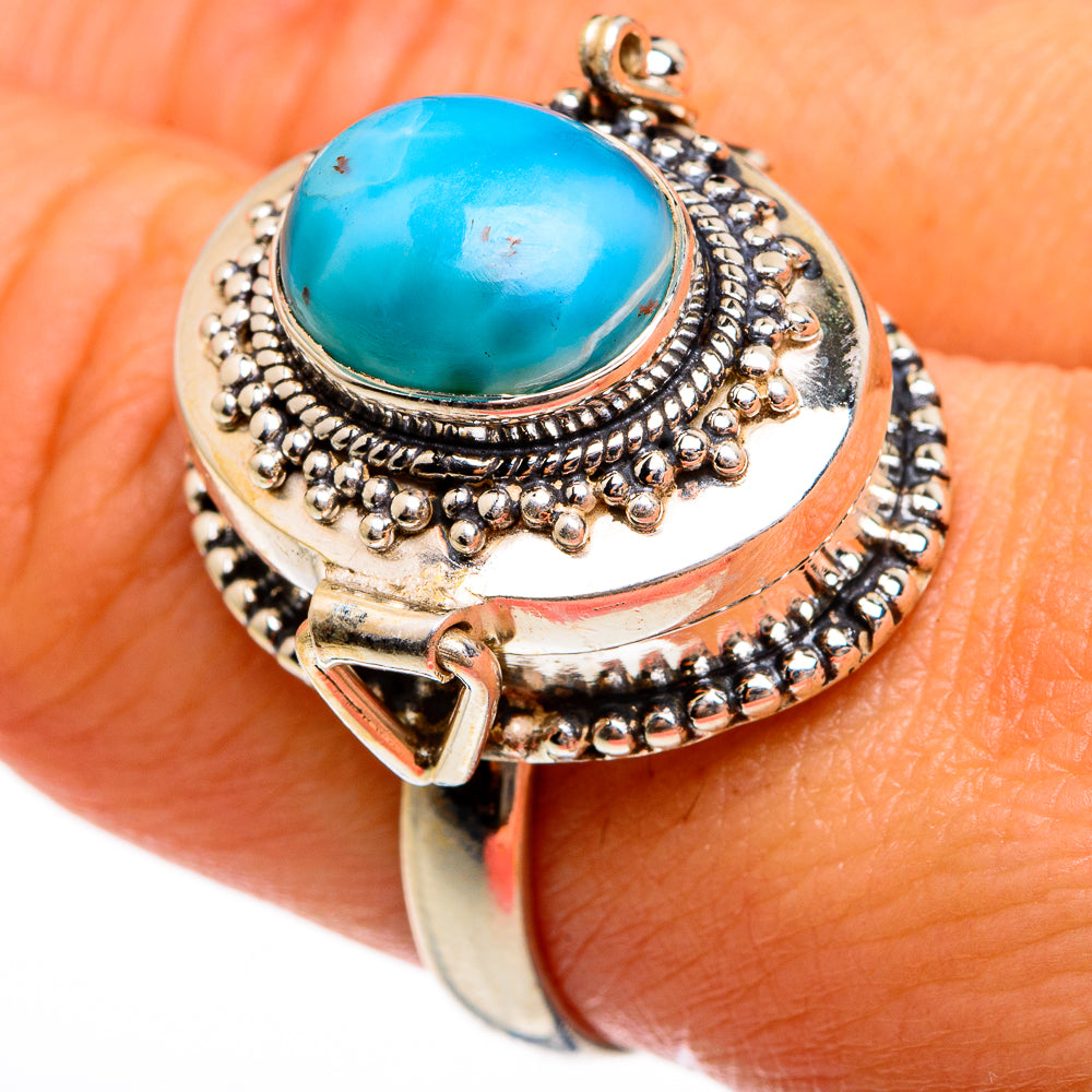 Larimar Rings handcrafted by Anasilvercos - RING78111