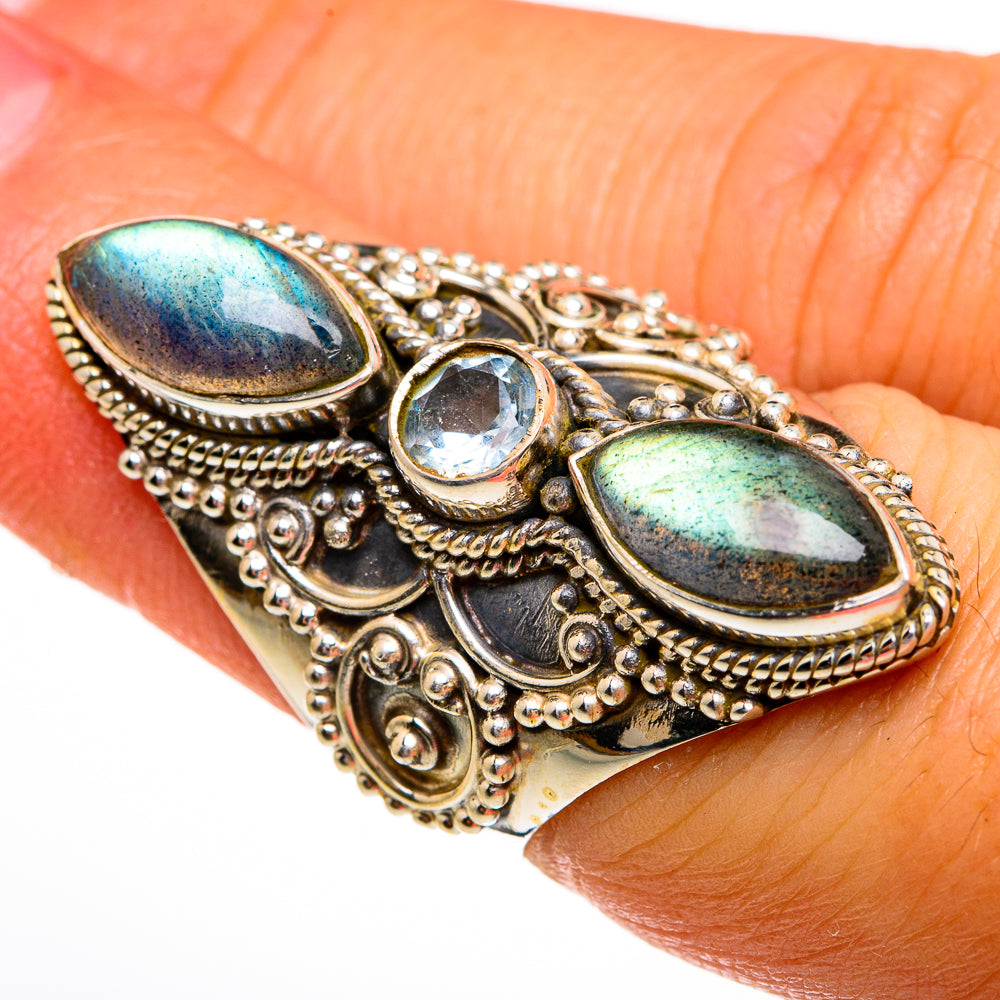 Labradorite Rings handcrafted by Anasilvercos - RING78117