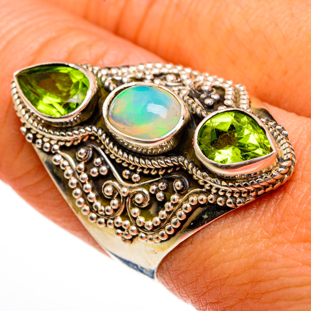 Ethiopian Opal Rings handcrafted by Anasilvercos - RING78139
