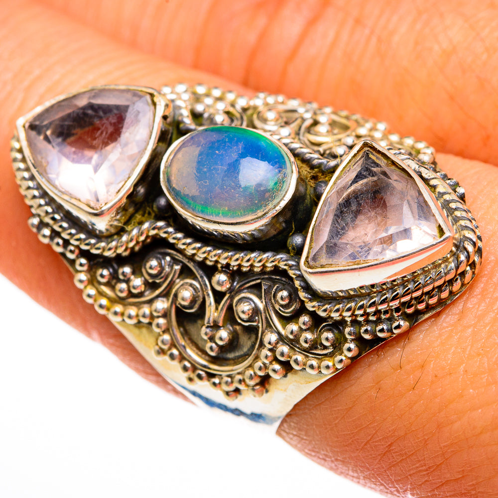 Ethiopian Opal Rings handcrafted by Anasilvercos - RING78140
