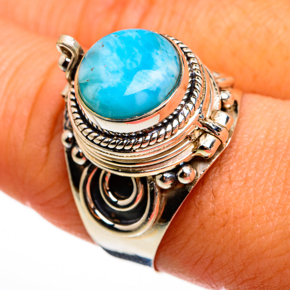 Larimar Rings handcrafted by Anasilvercos - RING78149