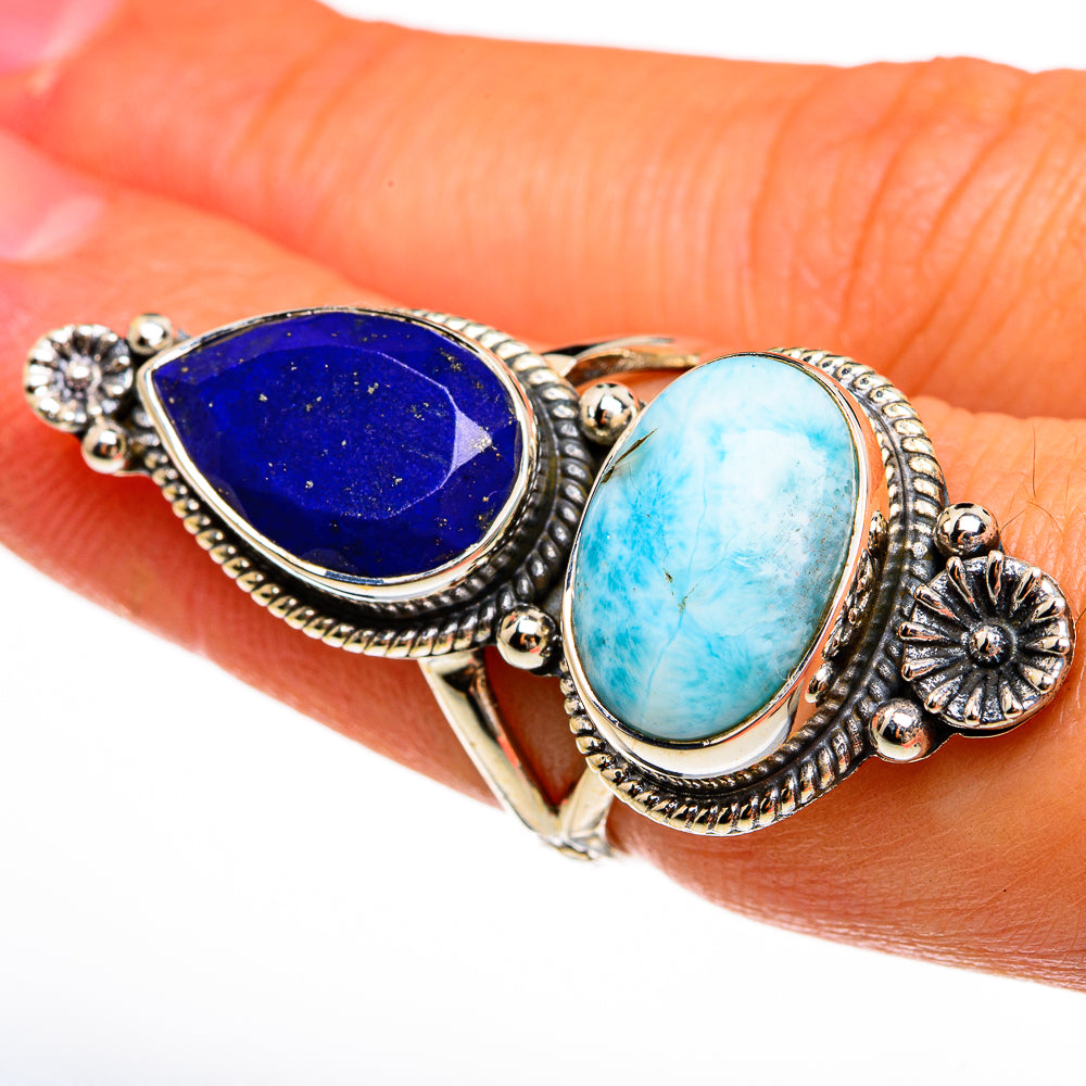 Larimar Rings handcrafted by Anasilvercos - RING78151