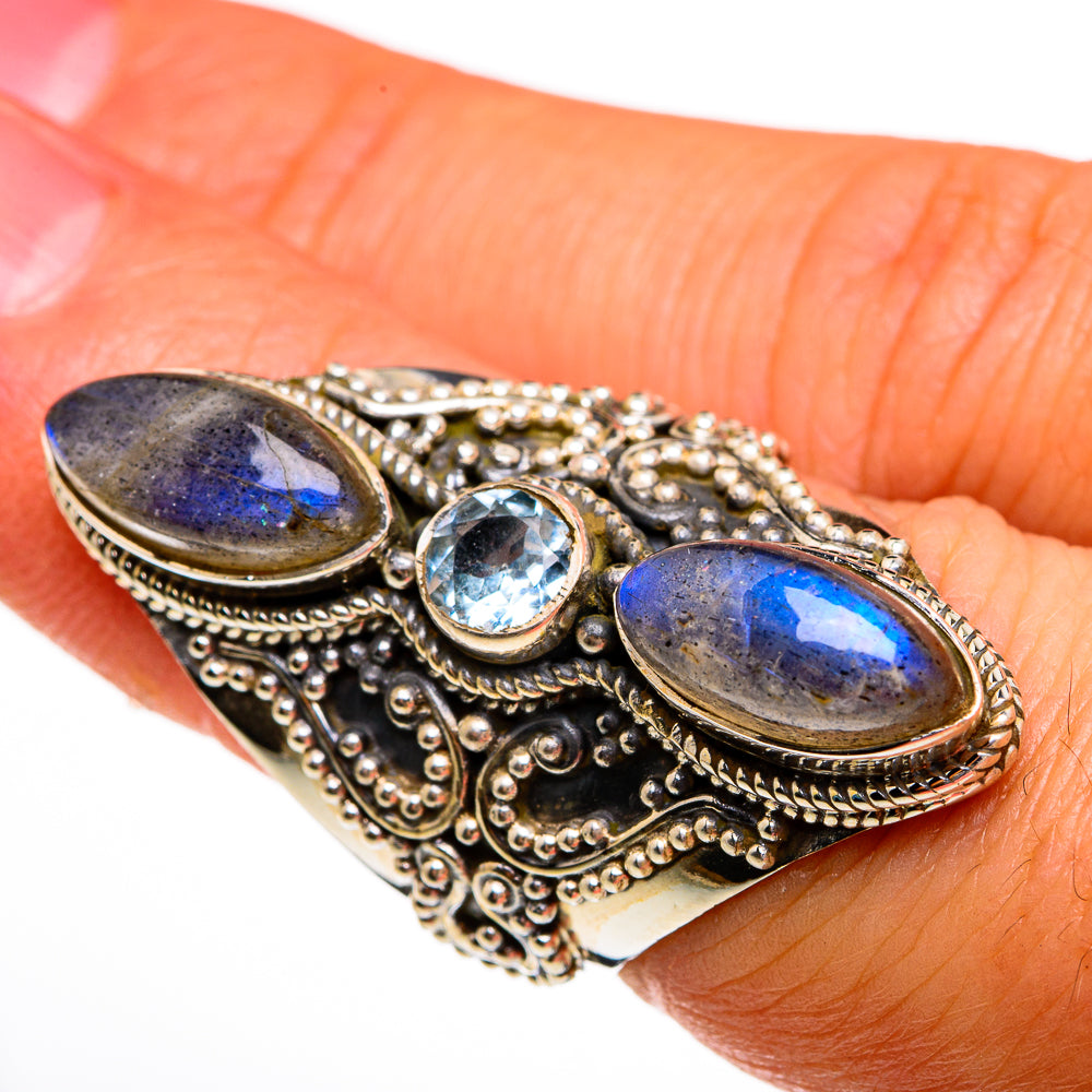 Labradorite Rings handcrafted by Anasilvercos - RING78152