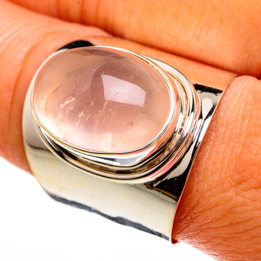 Rose Quartz Rings handcrafted by Anasilvercos - RING78166