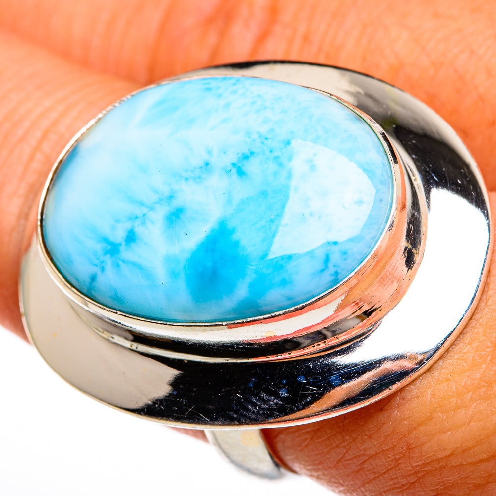 Larimar Rings handcrafted by Anasilvercos - RING78180