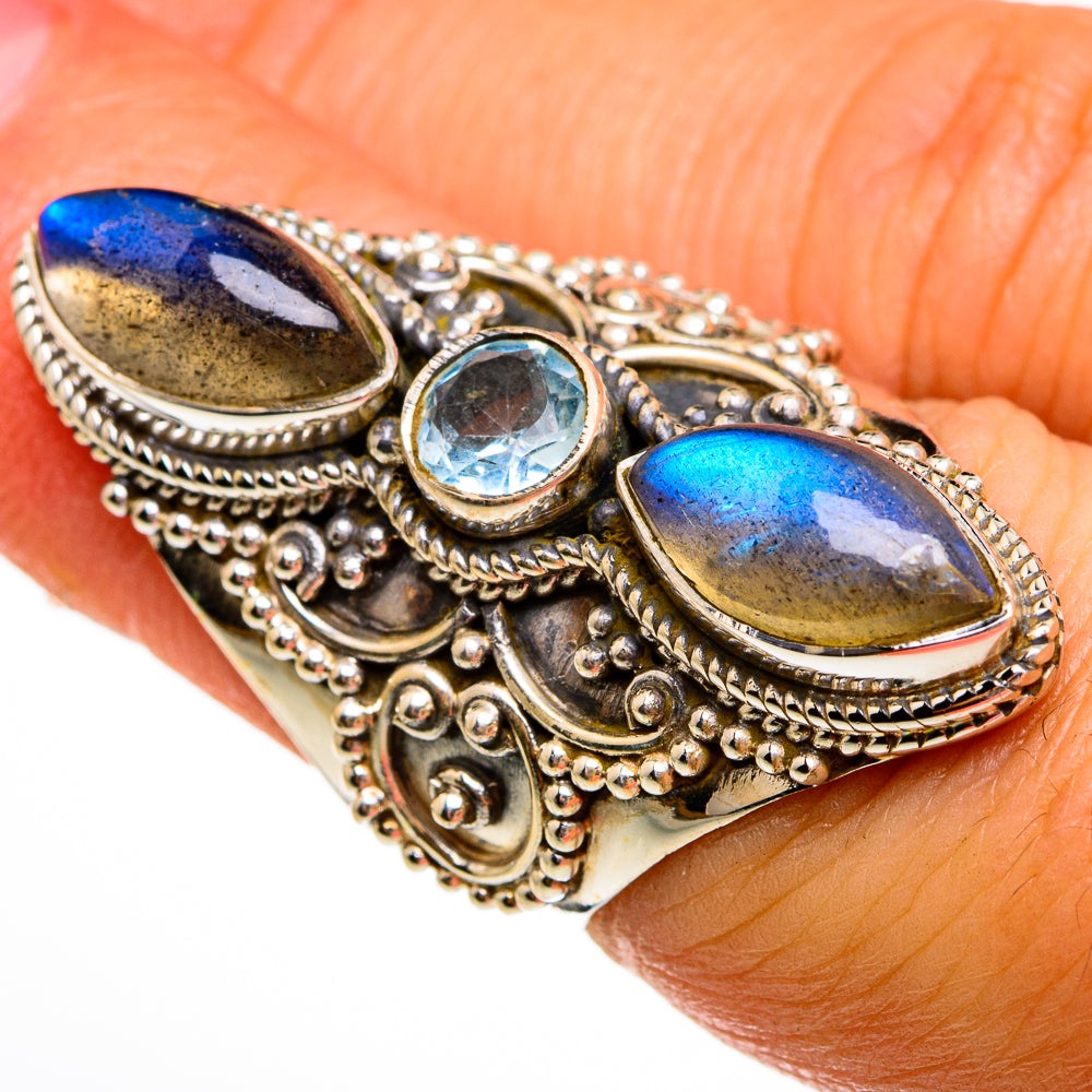Labradorite Rings handcrafted by Anasilvercos - RING78182
