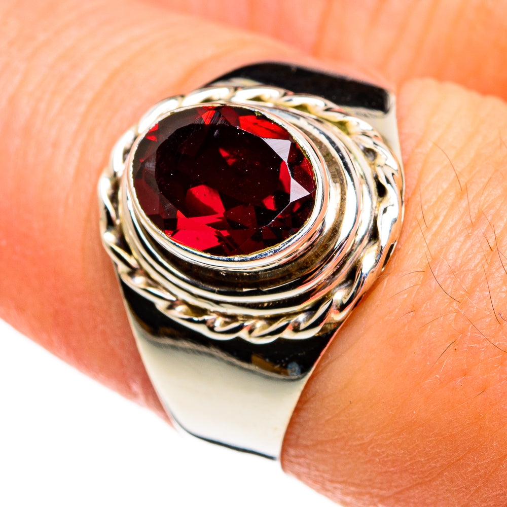 Garnet Rings handcrafted by Anasilvercos - RING78198