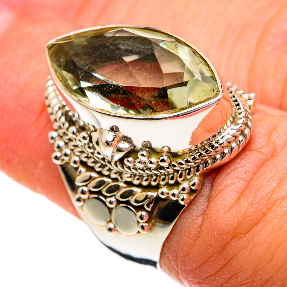 Green Amethyst Rings handcrafted by Anasilvercos - RING78221