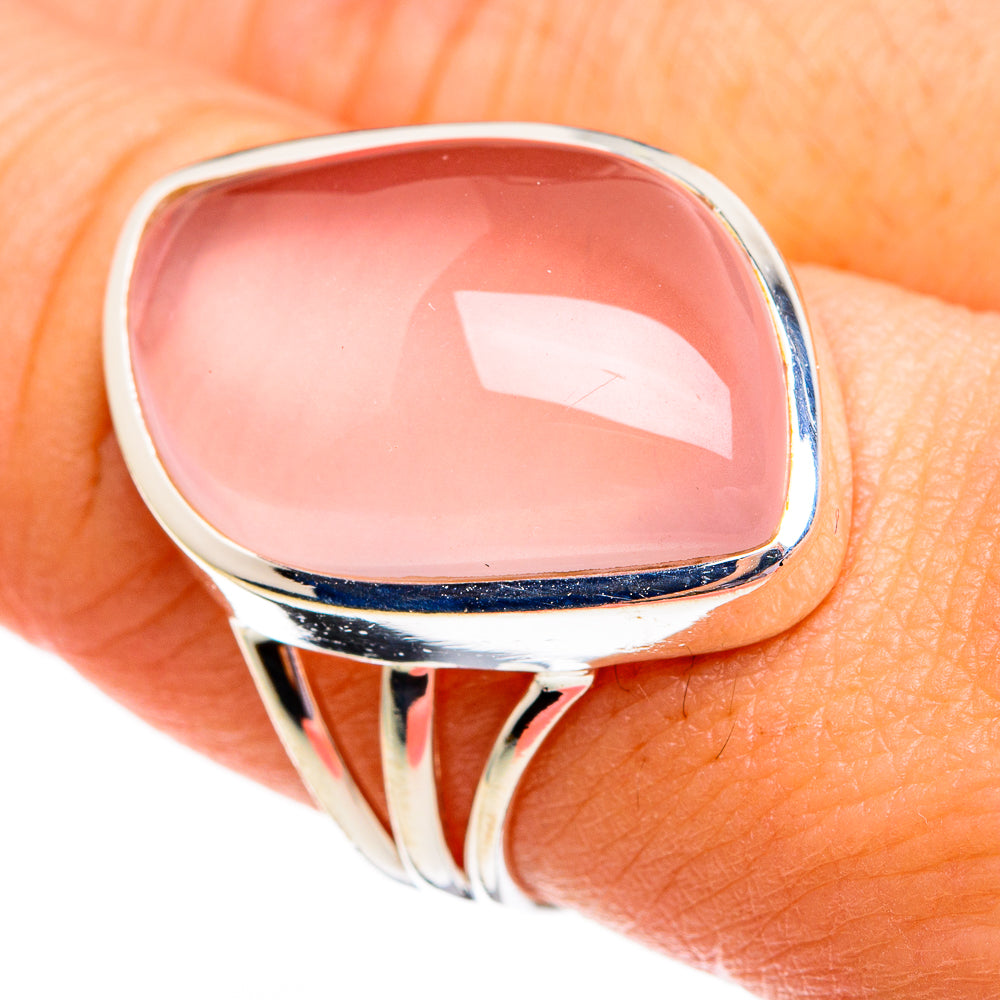 Rose Quartz Rings handcrafted by Anasilvercos - RING78226