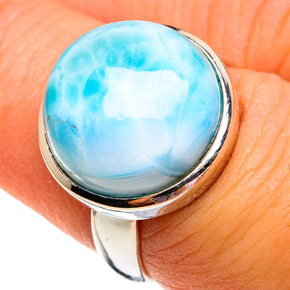 Larimar Rings handcrafted by Anasilvercos - RING78275