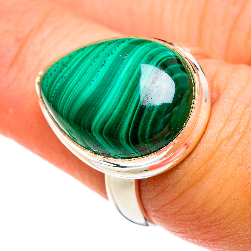 Malachite Rings handcrafted by Anasilvercos - RING78278