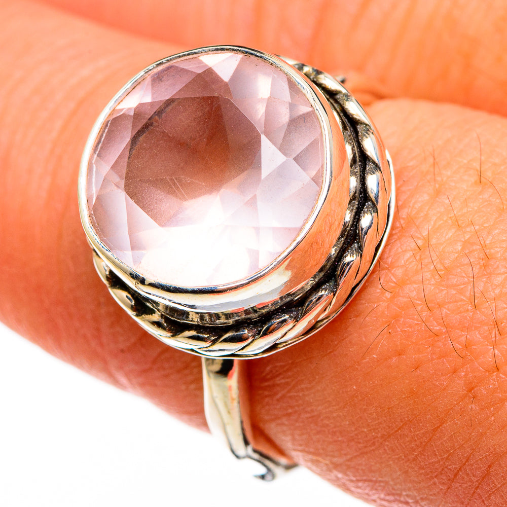 Rose Quartz Rings handcrafted by Anasilvercos - RING78311