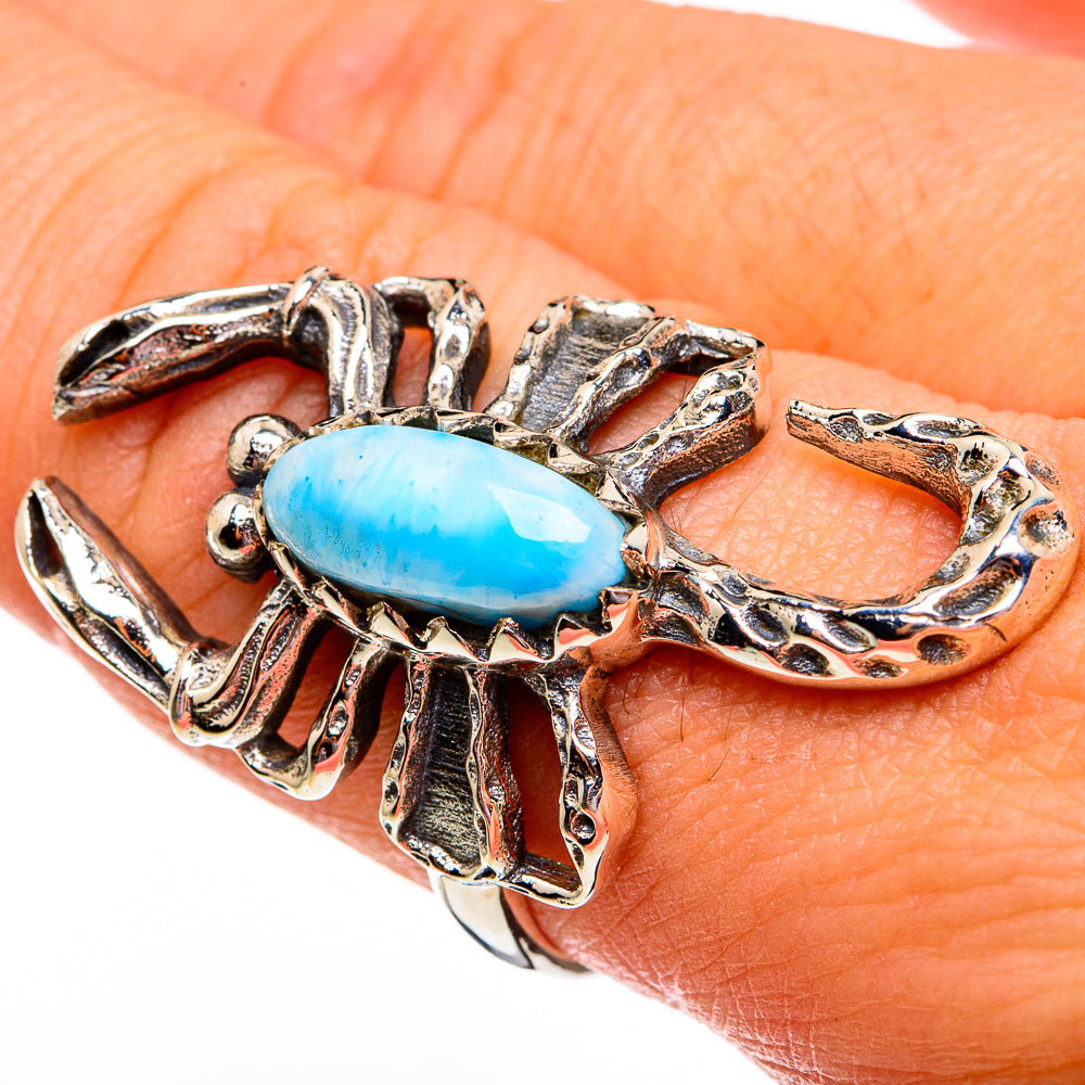 Larimar Rings handcrafted by Anasilvercos - RING78324