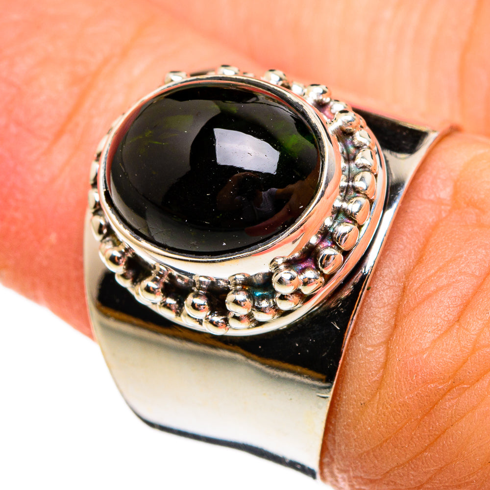 Chrome Diopside Rings handcrafted by Anasilvercos - RING78329